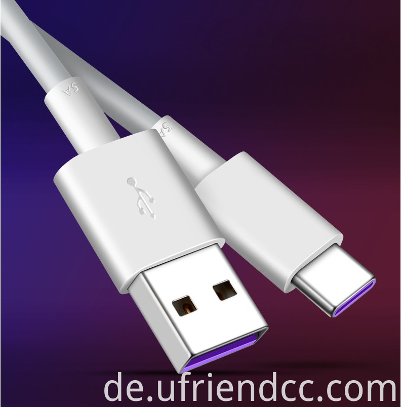 Anpassen von OEM 5A USB 3.1 Hochgeschwindigkeitsdaten 1m Typ C Kabel für Huawei USB-C Fast Lade-Ladegerät